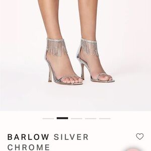 NIB Billini the Barlow in Silver Chrome with Rhinestone‎ Detail Sz 9